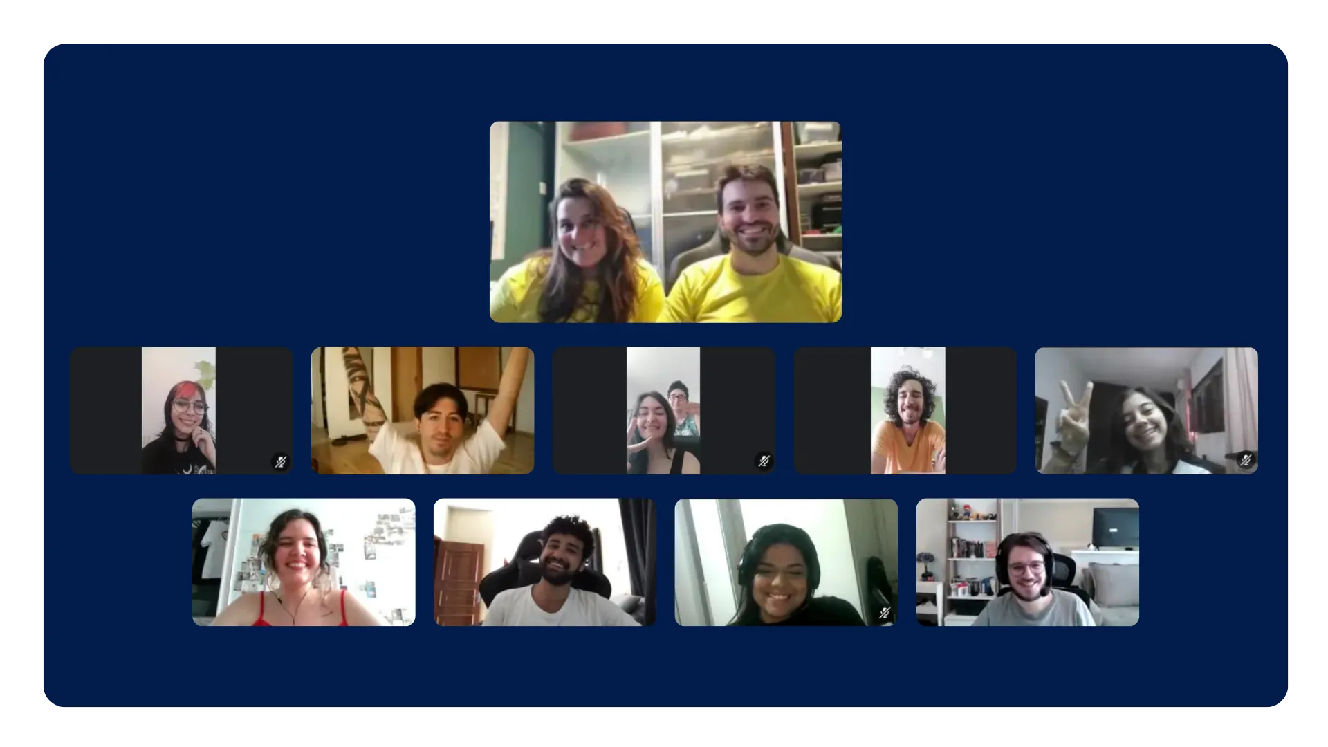 The Plot Kids team together on a video call.